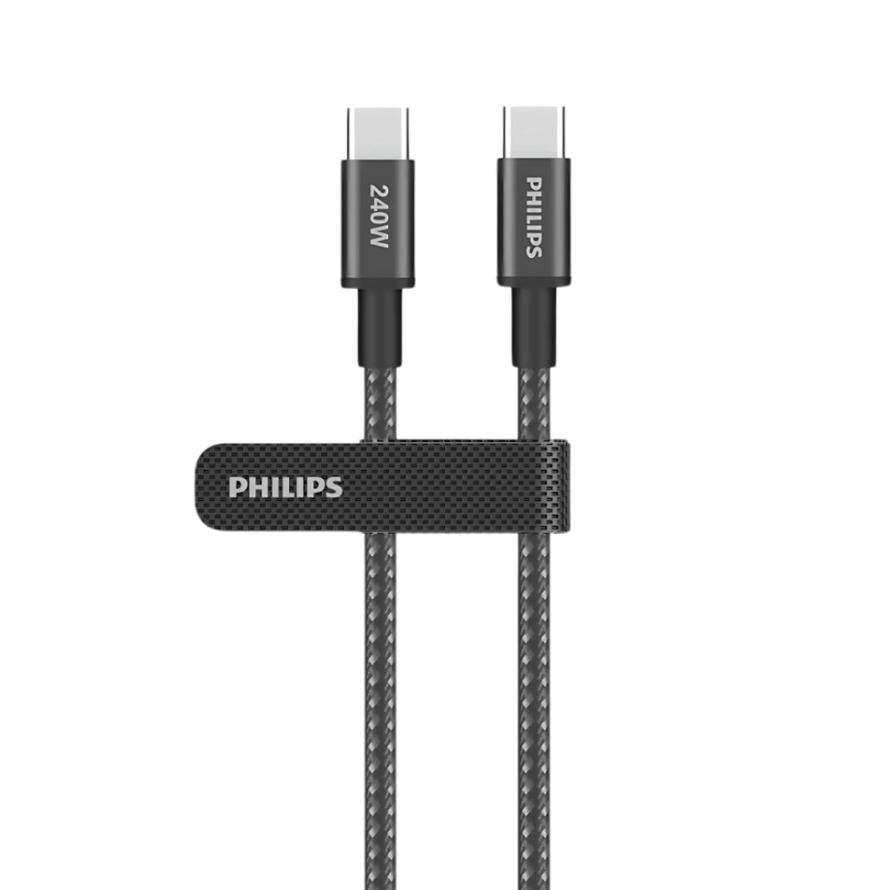 สายชาร์จ PHILIPS รุ่น DLC7030C/00 USB-C TO USB-C สีดำ